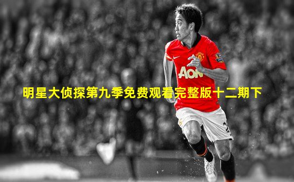 明星大侦探第九季免费观看完整版十二期下